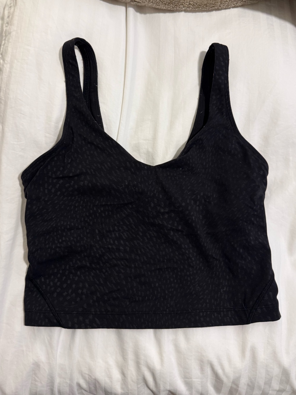 lululemon athletica Black Scoop-Neck Crop Tank